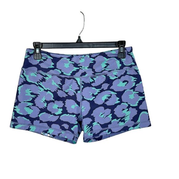 IAB MFG SZ 10 Large Yoga Shorts Camo Elastic Waist Stretch Compression Womens - Picture 1 of 6